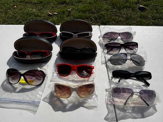 Sunglasses Lot - Assorted Styles & Cases