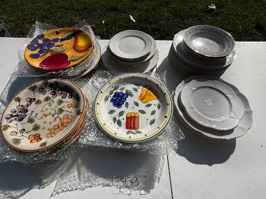 Elegant Hand-Painted and Fine China Plates