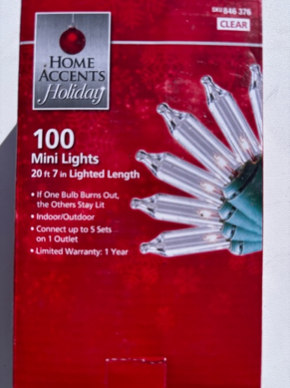 Holiday Mini Clear String Lights - New in Box