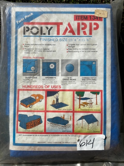Blue Poly Tarps - Twin Pack
