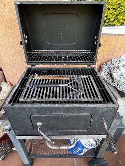 Charcoal Grill with Storage Shelf