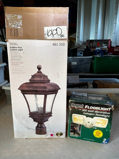 Exterior Lantern and Floodlight