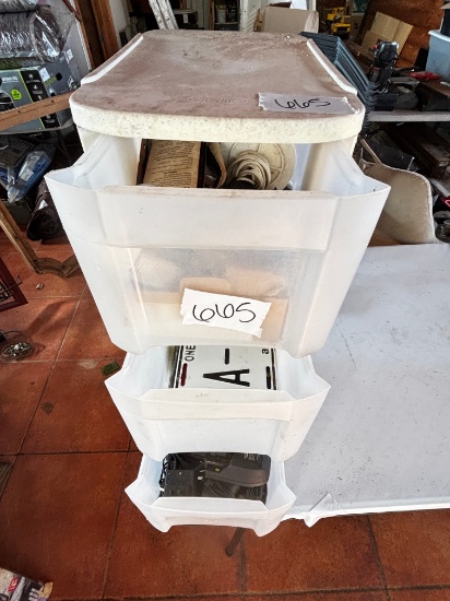 Storage Drawer Unit with Contents