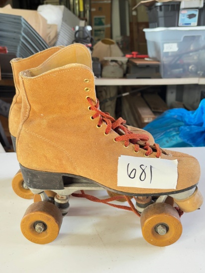 Vintage Roller Skates - Suede High Tops