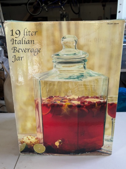 Italian Beverage Jar - 19L Glass Dispenser