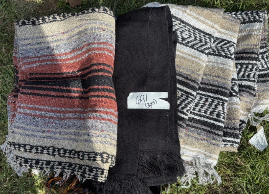 Textiles & Poncho w. Intricate Geometric Patterns