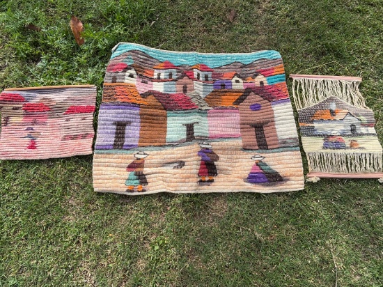 Handcrafted Textile Wall Hangings â€“ Village Scenes