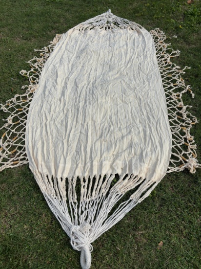 Colombian White Hammock with Knotted Tassels