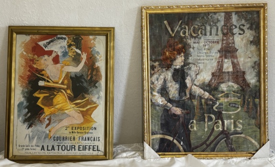 Vintage Paris Art Prints in Ornate Gold Frames