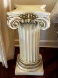 Classical Corinthian-Style Pedestal - Cream