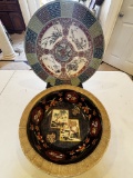 Hand-Painted Asian Bowl and Plate