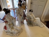 Japanese Geisha Porcelain Figures