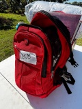 Red Backpack with Contents
