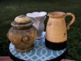 Rustic Ceramic Vases - Vintage Farmhouse Decor