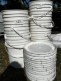 White Plastic Buckets w. Lids