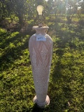 Tall Ceramic Lamp with Artistic Design