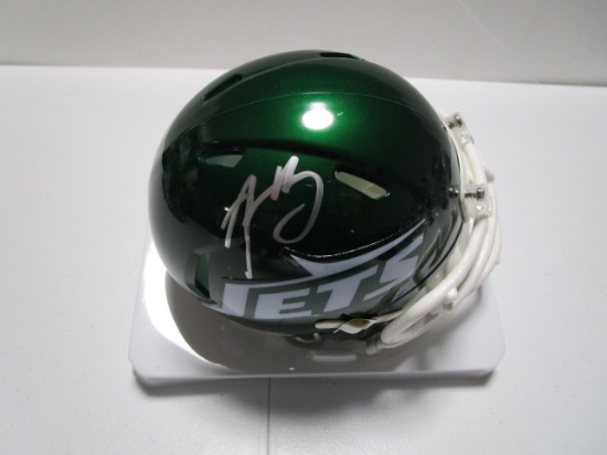 Aaron Rodgers of the NY Jets signed autographed mini football helmet PAAS COA 354