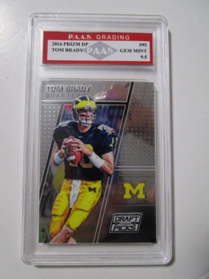 Tom Brady Wolverines 2016 Prizm DP #95 graded PAAS Gem Mint 9.5