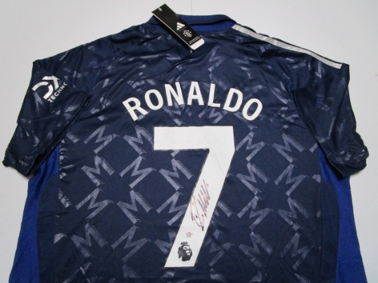 Cristiano Ronaldo of Manchester United signed autographed soccer jersey PAAS COA 718