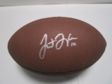 Justin Herbert of the LA Chargers signed autographed full size brown football PAAS COA 015