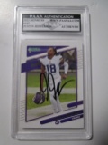 Justin Jefferson of the Minnesota Vikings signed autographed slabbed sportscard PAAS Holo Sticker 07