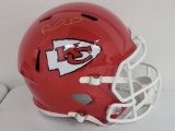 Patrick Mahomes II of the KC Chiefs signed autographd full size football helmet TAA COA 702
