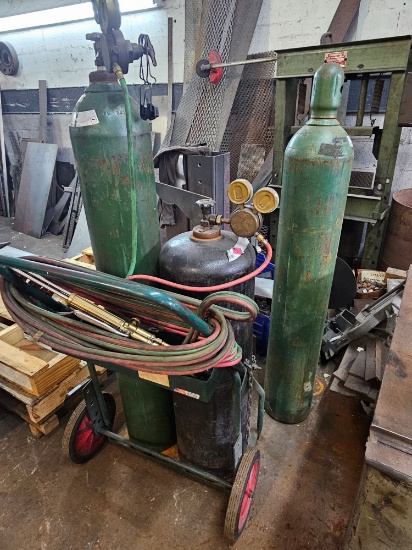 Torch Welding Outfit with (3) Welding Gas Tanks