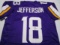 Justin Jefferson of the Minnesota Vikings signed autographed football jersey PAAS COA 356