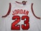Michael Jordan of the Chicago Bulls signed autographed white basketball jersey TAA COA 245
