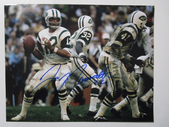 Joe Namath of the NY Jets signed autographed 11x14 photo TAA COA 709