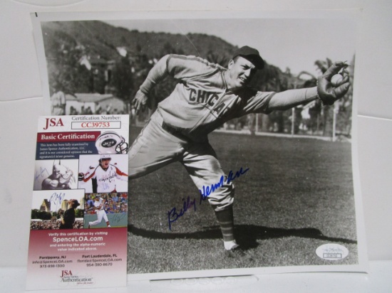 Billy Herman of the Chicago Cubs signed autographed 8x10 photo JSA COA 753