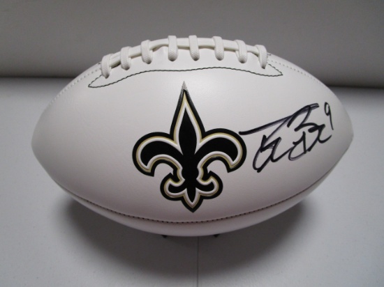 Drew Brees of the New Orleans Saints signed autographed full size logo football PAAS COA 689