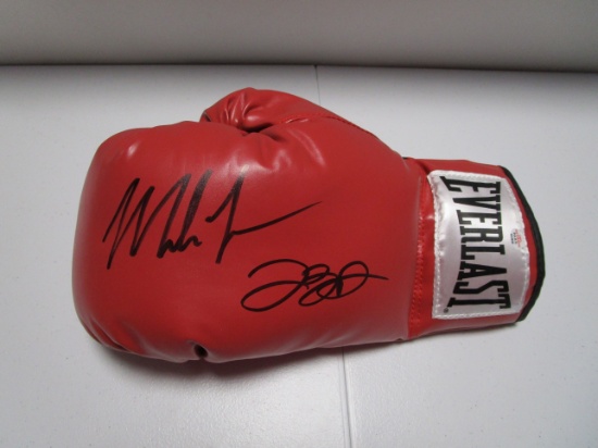 Mike Tyson Buster Douglas signed autographed boxing glove PAAS COA 830