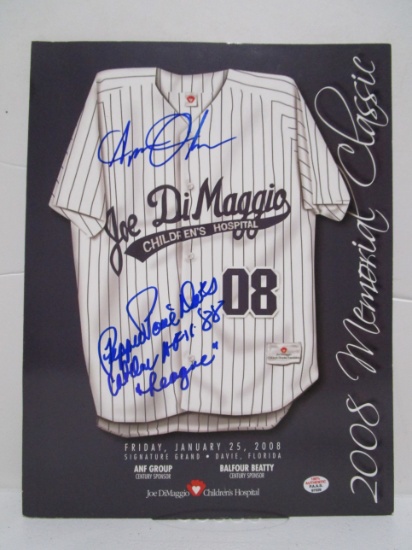 Pepper Davis Amos Otis of the Yankees signed autographed program PAAS COA 029