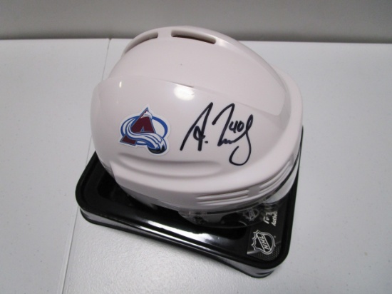 Alexandar Georgiev of the Colorado Avalanche signed autographed mini hockey helmet PAAS COA 434