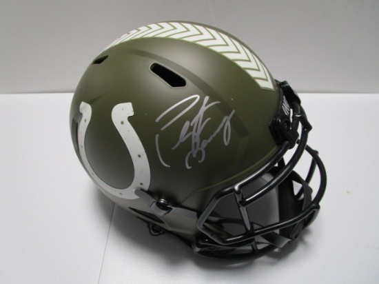 Peyton Manning of the Indianapolis Colts signed auto full size Salute to Service Helmet PAAS COA 752