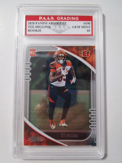 Tee Higgins Bengals 2020 Panini Absolute ROOKIE #190 graded PAAS Gem Mint 10