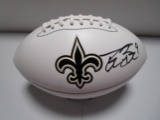 Drew Brees of the New Orleans Saints signed autographed full size logo football PAAS COA 689