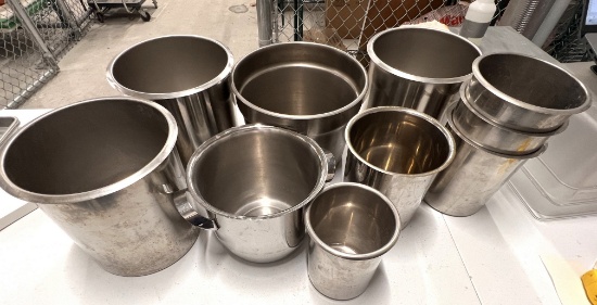 Assorted Lot of  S/S Round Inserts, (asst sizes)