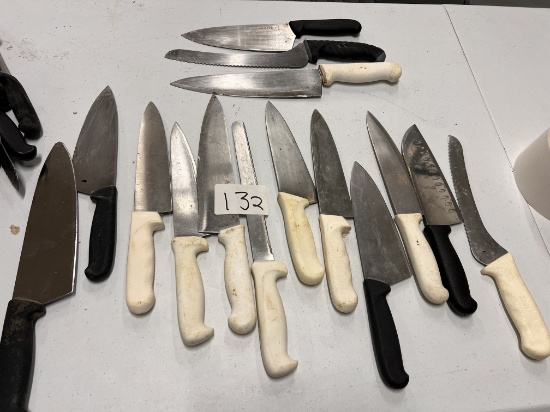 Chefs Knives,  Poly and Rubber Handles, French, Serated and More
