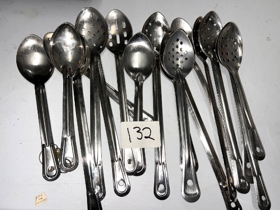 Spoons Solid and Slotted S/S  Serving Spoons