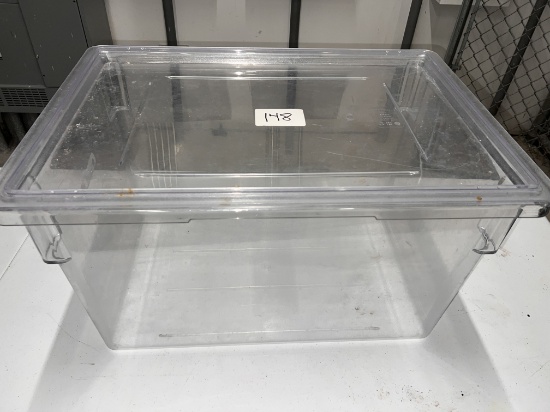 Clear Plastic Bins withCover, 25" X 18" X 15" Hi