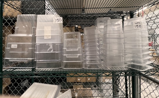 Assorted Clear Plastic Cambro Inserts, 1/4's, 1/3's and 1/2's