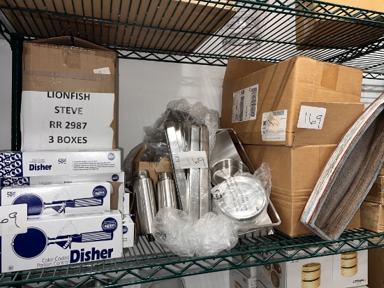 Lot, Misc, Ice Cream Scoops, S/S Equip Feet, Sushi Boats & More