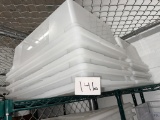 White Translucent Plastic Bins with Cover, 25