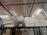 Assorted Clear and White Bins with Cvers, 15