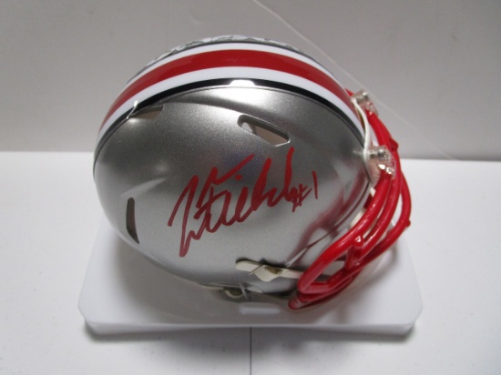 Justin Fields of the OSU Buckeyes signed autographed mini football helmet PAAS COA 906