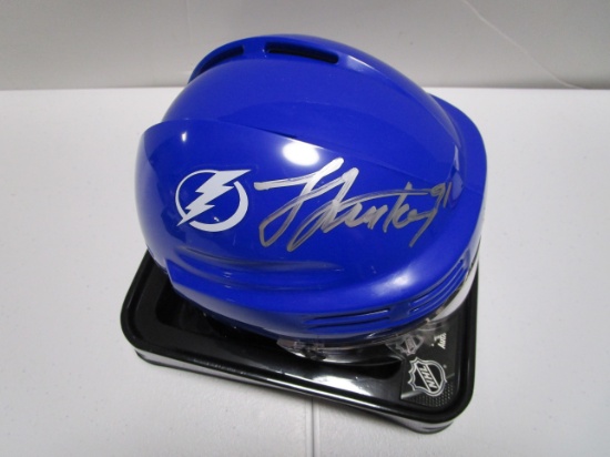 Steven Stamkos of the Tampa Bay Lightning signed autographed mini hockey helmet PAAS COA 428