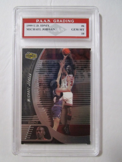 Michael Jordan Bulls 1999 Upper Deck Ionix #6 graded PAAS Gem Mint 10