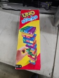 UNO Stacko Vintage Jenga Block Stacking Strategy Game Complete In Original Box